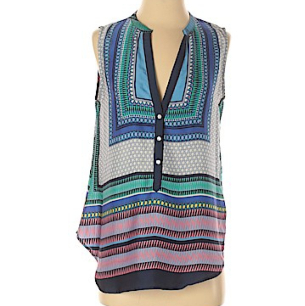 Boho

V-neck

Striped print

Long sleeve